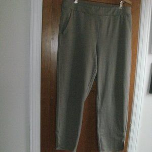 Rachel Zoe Beige Taupe Easy to Wear Pull on Cropped Pants with Pockets size L